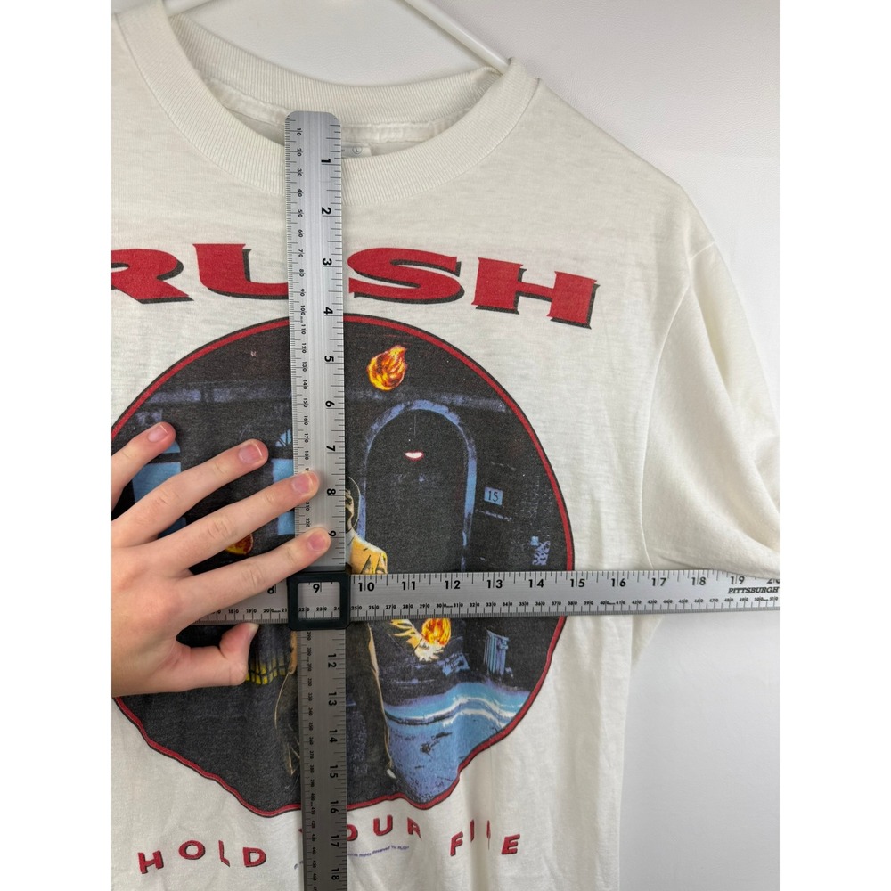 Vintage 1987 Rush Hold Your Fire Tour T-Shirt White Ched Anvil Single Stitch L - Picture 6 of 8